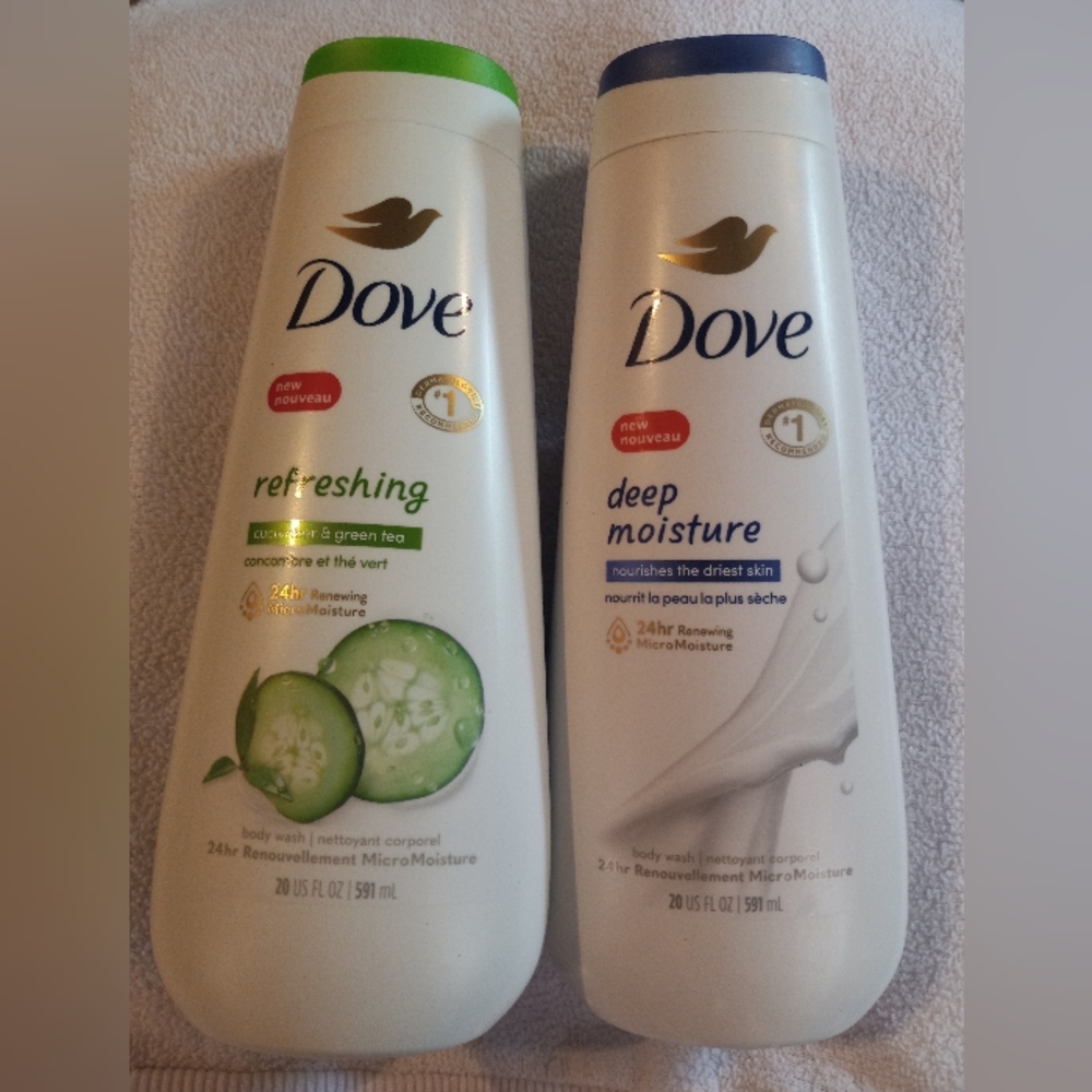 2 dove body wash 20 oz each